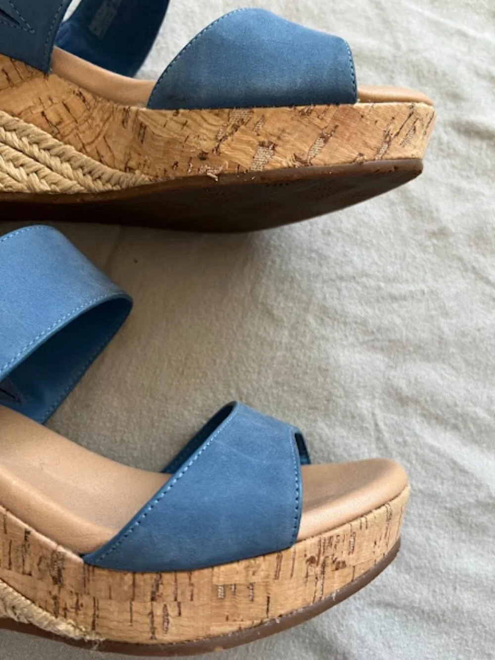Ugg Australia Blue Elena Espadrille Wedge Sandals Size 7